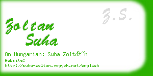 zoltan suha business card